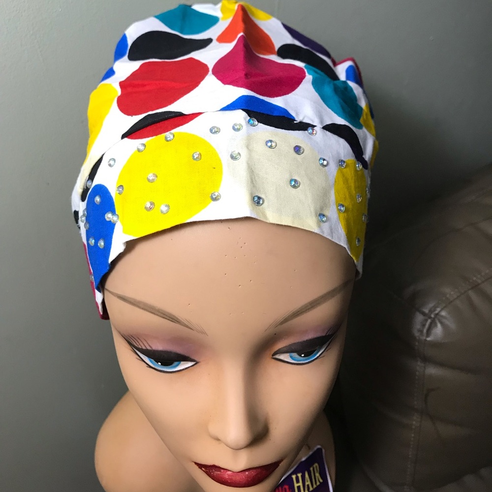 African print bonnet for faux hair